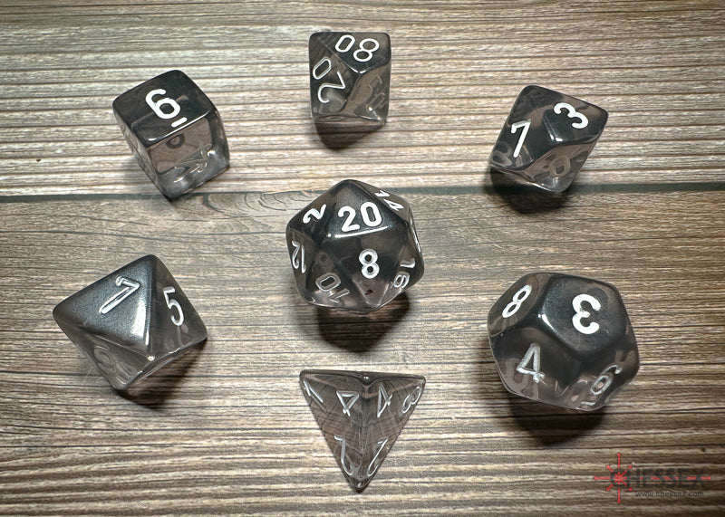 Chessex Polyhedral 7-Die Würfel-Set Opaque - Schwarz/Rot