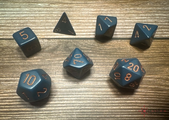 Chessex Polyhedral 7-Die Würfel-Set Opaque - Schwarz/Rot