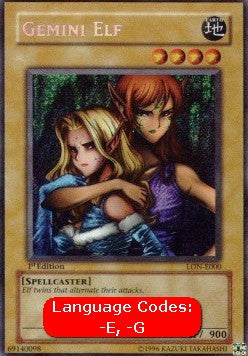 Elfenzwillinge (V.1) LON-000 Secret Rare Excellent Deutsch