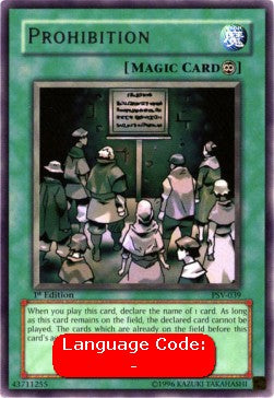 Prohibition (V.2) PSV-039 Rare Good Englisch