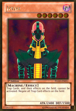 Jinzo PGLD-051 Gold Rare Light Played Deutsch