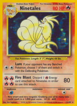 Ninetales BS-12 Holo Rare Good Englisch