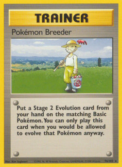 Pokémon Breeder BS-76 Rare Good Spanisch
