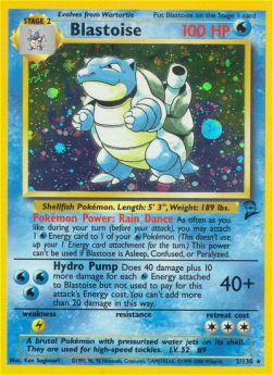 Blastoise B2-2 Holo Rare Light Played Englisch