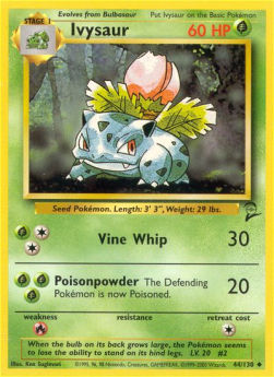 Ivysaur B2-44 Uncommon Near Mint Englisch