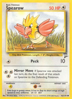 Spearow B2-92 Common Excellent Englisch