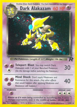 Dark Alakazam TR-1 Holo Rare Good Englisch