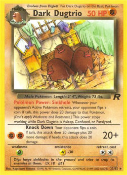 Dark Dugtrio TR-23 Rare Played Englisch