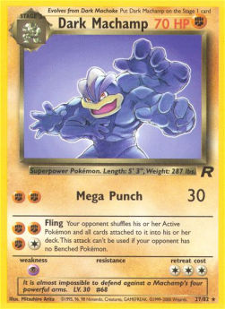 Dark Machamp TR-27 Rare Poor Englisch