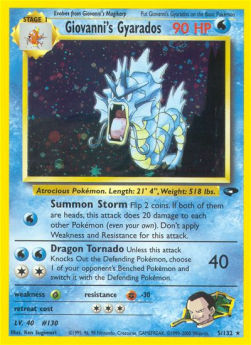 Giovanni's Gyarados GC-5 Holo Rare Good Englisch
