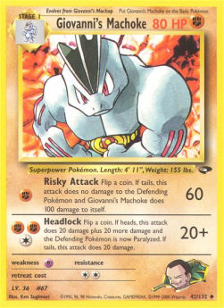 Giovanni's Machoke GC-42 Uncommon Light Played Englisch