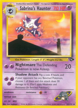 Sabrina's Haunter GC-55 Uncommon Near Mint Englisch