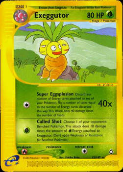 Exeggutor AQ-12 Rare Light Played Englisch