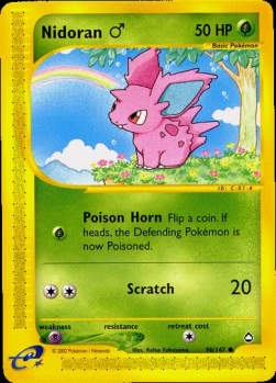 Nidoran ♂ AQ-96 Common Light Played Englisch