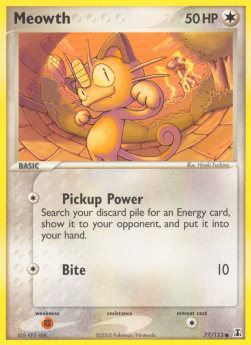 Meowth DS-77 Common Excellent Englisch