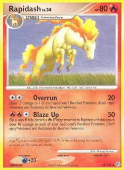 Gallopa Lv.34 DP-59 Uncommon Played Deutsch Reverse Holo