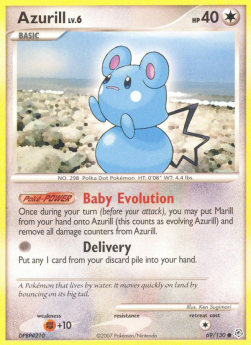 Azurill Lv.6 DP-69 Common Light Played Deutsch Reverse Holo