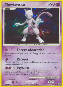 Mewtwo Lv.51 MD-9 Holo Rare Light Played Englisch