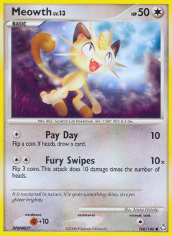 Meowth Lv.13 LA-106 Common Excellent Englisch