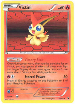 Victini NVI-14 Holo Rare Light Played Englisch