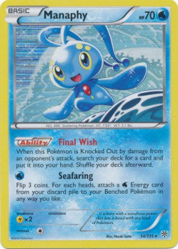 Manaphy PLS-34 Holo Rare Excellent Englisch