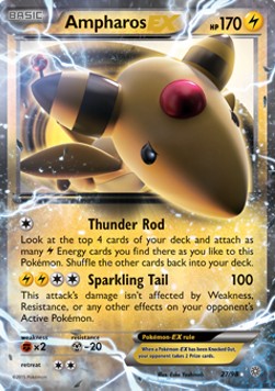 Ampharos EX AOR-27 Ultra Rare Poor Englisch