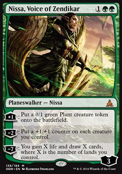 Nissa, Voice of Zendikar OGW-138 Mythic Excellent Englisch