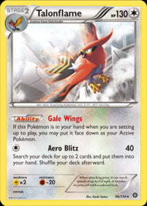 Talonflame STS-96 Rare Light Played Englisch Reverse Holo