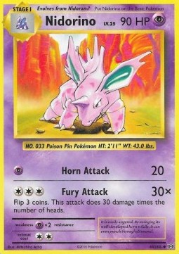 Nidorino EVO-44 Uncommon Light Played Deutsch