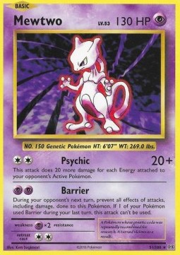 Mewtu EVO-51 Rare Played Deutsch