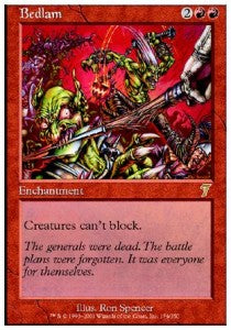 Bedlam 7ED-174 Rare Light Played Englisch