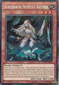 Subterror Nemesis Archer INOV-EN082 Secret Rare Light Played Englisch