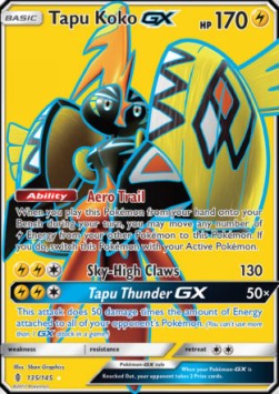 Tapu Koko GX GRI-135 Ultra Rare Light Played Englisch