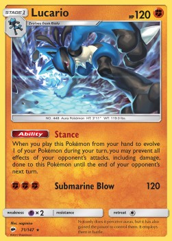 Lucario BUS-71 Holo Rare Near Mint Deutsch Reverse Holo