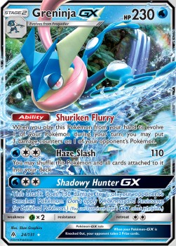 Greninja GX FLI-24 Ultra Rare Good Deutsch