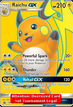 Raichu GX SM-90 Oversized Near Mint Deutsch