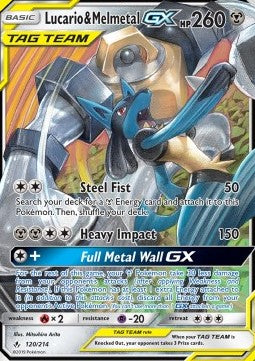 Lucario & Melmetal GX UNB-120 Ultra Rare Excellent Englisch