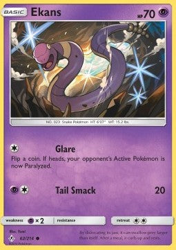 Ekans UNB-62 Common Excellent Englisch Reverse Holo