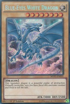 Blauäugiger w. Drache (V.5) MVP1-S55 Secret Rare Light Played Deutsch 1. Auflage