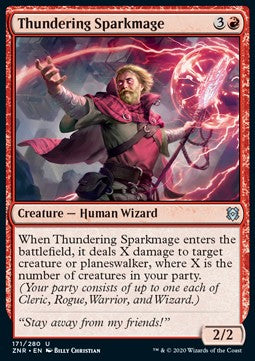 Thundering Sparkmage ZNR-171 Uncommon Excellent Englisch