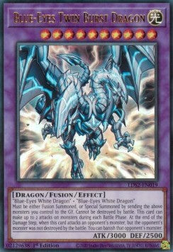 Blauäugiger Zwillingsausbruch-Drache (V.1) LDS2-019 Ultra Rare Near Mint Deutsch 1. Auflage