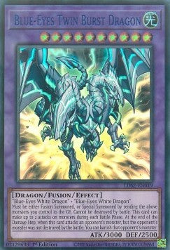 Blauäugiger Zwillingsausbruch-Drache (V.2) LDS2-019 Ultra Rare Excellent Deutsch 1. Auflage