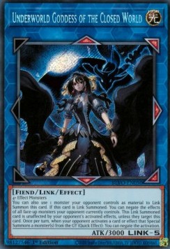 Unterweltgöttin der geschlossenen Welt BLVO-050 Secret Rare Good Deutsch 1. Auflage