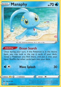 Manaphy SHF-24 Rare Near Mint Englisch Reverse Holo