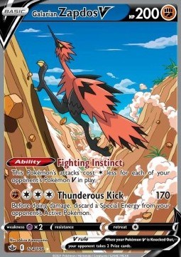 Galar-Zapdos V CRE-174 Ultra Rare Good Deutsch