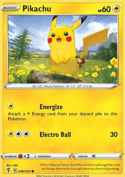 Pikachu EVS-049 Common Light Played Deutsch Reverse Holo