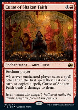 Curse of Shaken Faith MID-134 Rare Near Mint Englisch