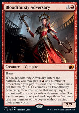 Bloodthirsty Adversary MID-129 Mythic Near Mint Englisch