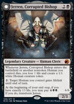Jerren, Corrupted Bishop // Ormendahl, the Corrupter MID-109 Mythic Near Mint Deutsch Foil