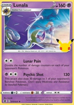 Lunala CEL-015 Holo Rare Excellent Englisch